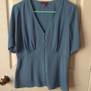 Vince Camuto Blue Button-Down Top